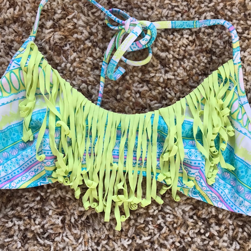 $3 SALE NEW VS swim fringe bikini halter top - Picture 2 of 4